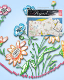 1950s Vintage Vogart Embroidery Transfer 227 Uncut Floral Table Cloth & Runner
