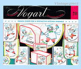 1950s Vintage Vogart Embroidery Transfer 244 Uncut French Chef DOW Tea Towels