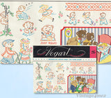 1950s Vintage Vogart Embroidery Transfer 295 Uncut Three Bears Baby Motifs ORIG