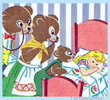 1950s Vintage Vogart Embroidery Transfer 295 Uncut Three Bears Baby Motifs ORIG
