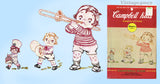 1960s Vintage Vogart Embroidery Transfer 4104 Uncut Campbell Kids Band Motifs