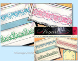 1950s Vintage Vogart Embroidery Transfer 612 Uncut Cross Stitch Pillowcase Motif