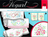 1950s Vintage Vogart Embroidery Transfer 666 Uncut X-Stitch Pillowcase Motifs