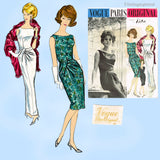 Vogue Paris Original: 1960s Designer Patou Misses Dress 32B Vintage Sewing Pattern
