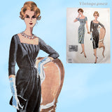 Vogue Couturier 188: 1950s Misses Designer Cocktail Dress 40B Vintage Sewing Pattern