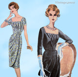 Vogue Couturier 188: 1950s Misses Designer Cocktail Dress 40B Vintage Sewing Pattern