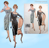 Vogue Couturier 188: 1950s Misses Designer Cocktail Dress 40B Vintage Sewing Pattern