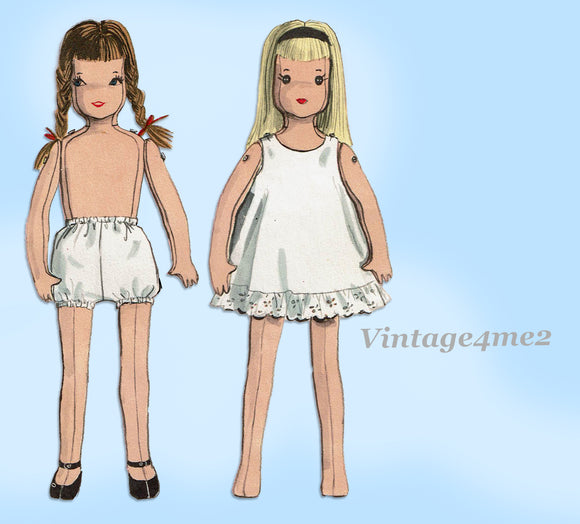 1950s Vintage Vogue Sewing Pattern 2886 Cute Toddler Sized Large Cloth Doll