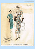 Vogue Couturier 406: 1940s Uncut Afternoon Dress Sz 34 B Vintage Sewing Pattern