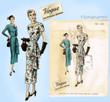 Vogue Couturier 406: 1940s Uncut Afternoon Dress Sz 34 B Vintage Sewing Pattern