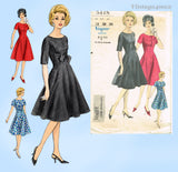 Vogue 5418: 1960s Fun and Flirty Misses Party Dress 32B Vintage Sewing Pattern