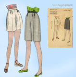 Vogue 6579: 1940s Cute Misses Shorts 2 Lengths Sz 26W Vintage Sewing Pattern