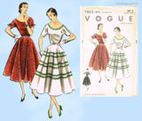 1950s Vintage Vogue Sewing Pattern 7886 Uncut Misses Street Dress Size 34 Bust