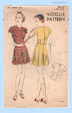 Vogue 8065: 1930s Rare Misses 2 PC Playsuit Sz 33 Bust Vintage Sewing Pattern