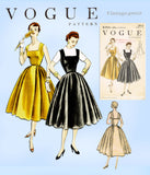 1950s Vintage Vogue Sewing Pattern 8394 Uncut Misses Cocktail Dress Size 38 Bust