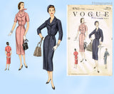 Vogue 8763: 1950s Uncut Women's Day Dress Sz 34 B Vintage Sewing Pattern