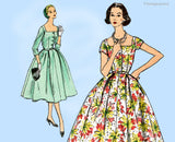 Vogue 9015: 1950s Uncut Womens Street Dress Sz 36 B Vintage Sewing Pattern