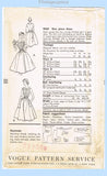Vogue 9040: 1950s Uncut Womens Day Dress Size 36 Bust Vintage Sewing Pattern