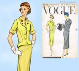 Vogue 9042: 1950s Uncut Women's Slender Street Suit 36B Vintage Sewing Pattern