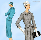 Vogue 9069: 1950s Uncut Women's 2 Piece Dress 36B Vintage Sewing Pattern