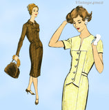Vogue 9587: 1950s Uncut Womens Slender Dress 36 B Vintage Sewing Pattern