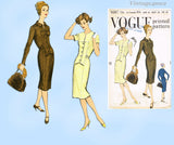 Vogue 9587: 1950s Uncut Womens Slender Dress 36 B Vintage Sewing Pattern