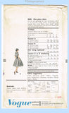 Vogue 9696: 1950s Darling Uncut Misses Dress 36 B Vintage Sewing Pattern