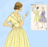 Vogue 9696: 1950s Darling Uncut Misses Dress 36 B Vintage Sewing Pattern