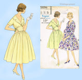 Vogue 9696: 1950s Darling Uncut Misses Dress 36 B Vintage Sewing Pattern