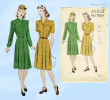 Vogue 9701: 1940s Uncut Misses WWII Dress Sz 32 Bust Vintage Sewing Pattern