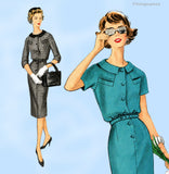 Vogue 9724: 1950s Uncut Women's Day Dress Sz 36 Bust Vintage Sewing Pattern