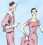 1950s Vintage Vogue Sewing Pattern S-4620 Special Design Afternoon Dress