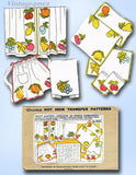 1930s VTG Joseph Walker Embroidery Transfer 920 Applique Veggie Tea Towels Uncut