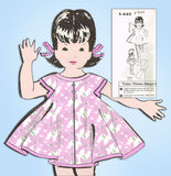 1950s Vintage Mail Order Sewing Pattern 1-443 Uncut Easy Toddler Girls Dress Sz3