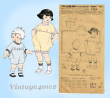 Mail Order 1216: 1920s Adorable Baby Boys Romper Size 1 Vintage Sewing Pattern