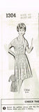 Mail Order 1304: 1960s Misses Plus Size Day Dress 42 B Vintage Sewing Pattern