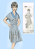 Mail Order 1304: 1960s Misses Plus Size Day Dress 42 B Vintage Sewing Pattern