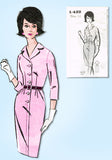 1960s Original Vintage Mail Order Pattern 1422 Uncut Ladies Shirtwaist Dress 34B