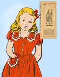 1940s Vintage Mail Order Sewing Pattern 1442 Uncut Toddler Girls WWII Dress Sz 6 - Vintage4me2