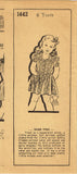 1940s Vintage Mail Order Sewing Pattern 1442 Uncut Toddler Girls WWII Dress Sz 6 - Vintage4me2