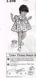 1960s Vintage Mail Order Sewing Pattern 1478 Uncut Toddler Girls Dress Sz 3