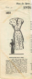 1950s Vintage Mail Order Sewing Pattern 1483 Misses Dress w Wing Sleeves 34 Bust