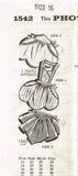 Mail Order 1542: 1950s Cute Misses One Yard Apron Sz 36 B Vintage Sewing Pattern