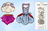 Mail Order 1542: 1950s Cute Misses One Yard Apron Sz 36 B Vintage Sewing Pattern