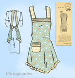 Mail Order 1586: 1940s Plus Size Farm Kitchen Apron 42B Vintage Sewing Pattern