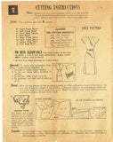 1940s Original Vintage Mail Order Pattern 1620 Uncut Misses WWII Dress Sz 30 B