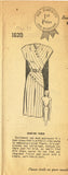 1940s Original Vintage Mail Order Pattern 1620 Uncut Misses WWII Dress Sz 30 B
