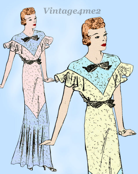 Mail Order 1621: 1930s Misses Graduation Dress Sz 30 B Vintage Pattern Vintage4me2 Mail Order 1621: 1930s Misses Graduation Dress Sz 30 B Vintage Pattern Vintage4me2