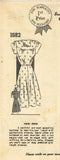 1940s Vintage Mail Order Sewing Pattern 1682 Misses WWII Day Dress Size 30 Bust