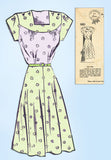 1940s Vintage Mail Order Sewing Pattern 1682 Misses WWII Day Dress Size 30 Bust